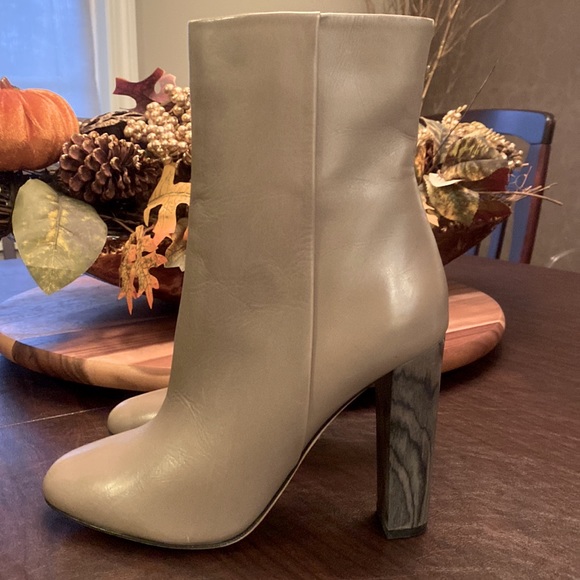 Hugo Boss Taupe Leather Boots - Picture 2 of 8